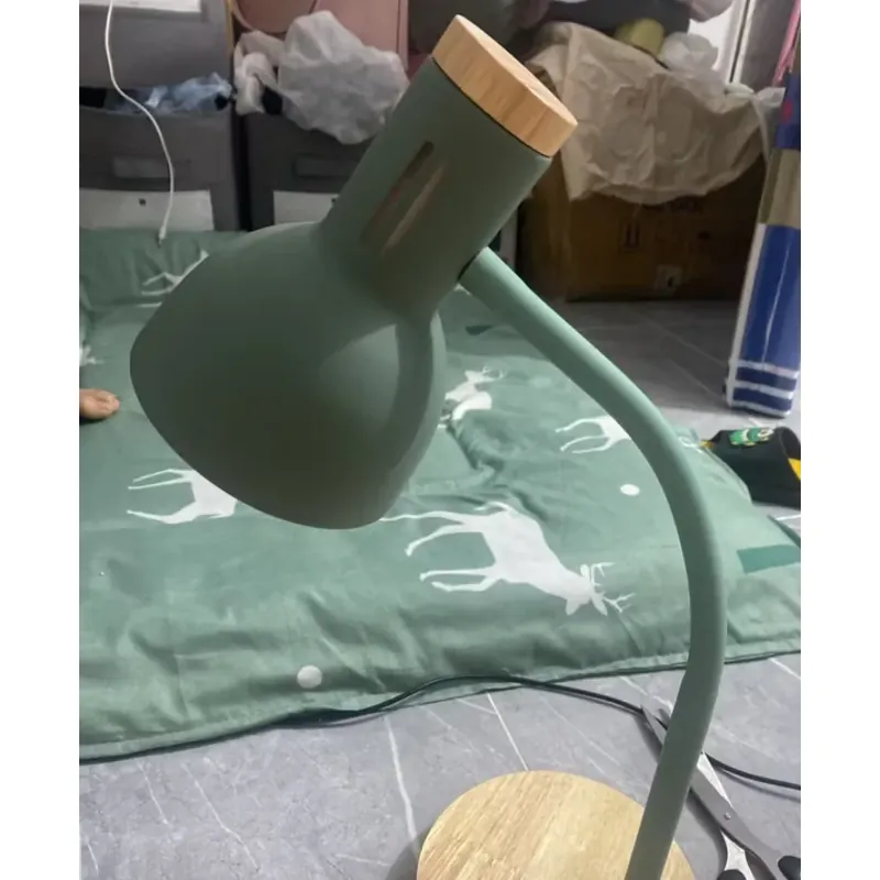 Đèn bàn học đế gỗ, đèn led để bàn làm việc đọc sách phù hợp bảo vệ mắt chống cận, decor 604299