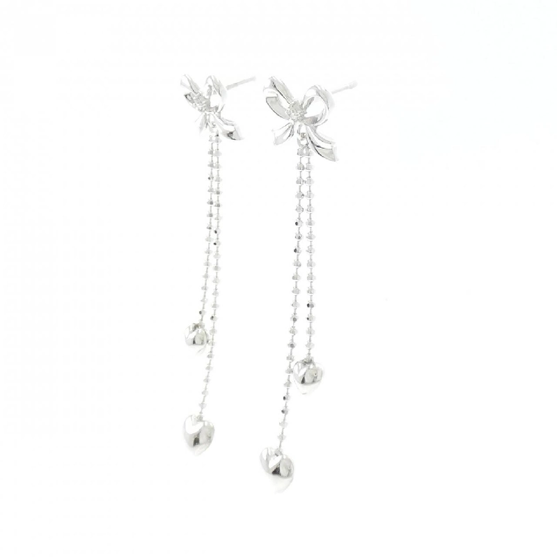 K14WG Nơ×Trái tim Bông tai Kim cương - Hàng hiệu Chính hãng 867855