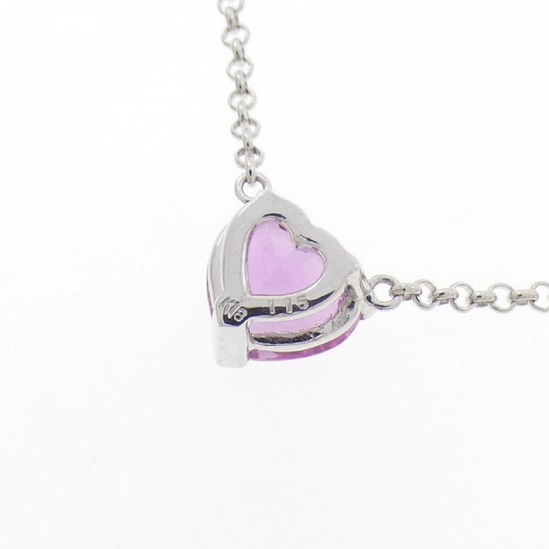 K18WG Dây chuyền hình trái tim Sapphire 1.15CT - Hàng hiệu Chính hãng 858554