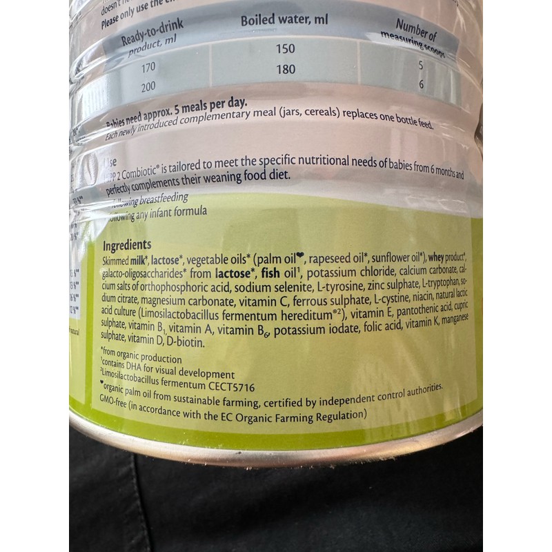 Sữa công thức HiPP Organic số 2 146432