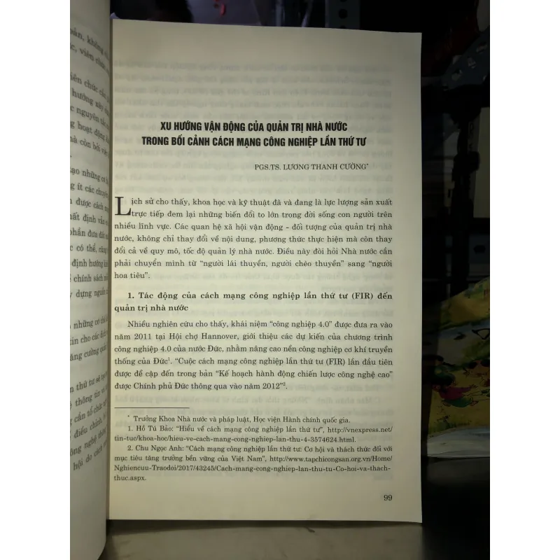 Cuộc cách mạng công nghiệp lần thứ tư với quản trị nhà nước 755294