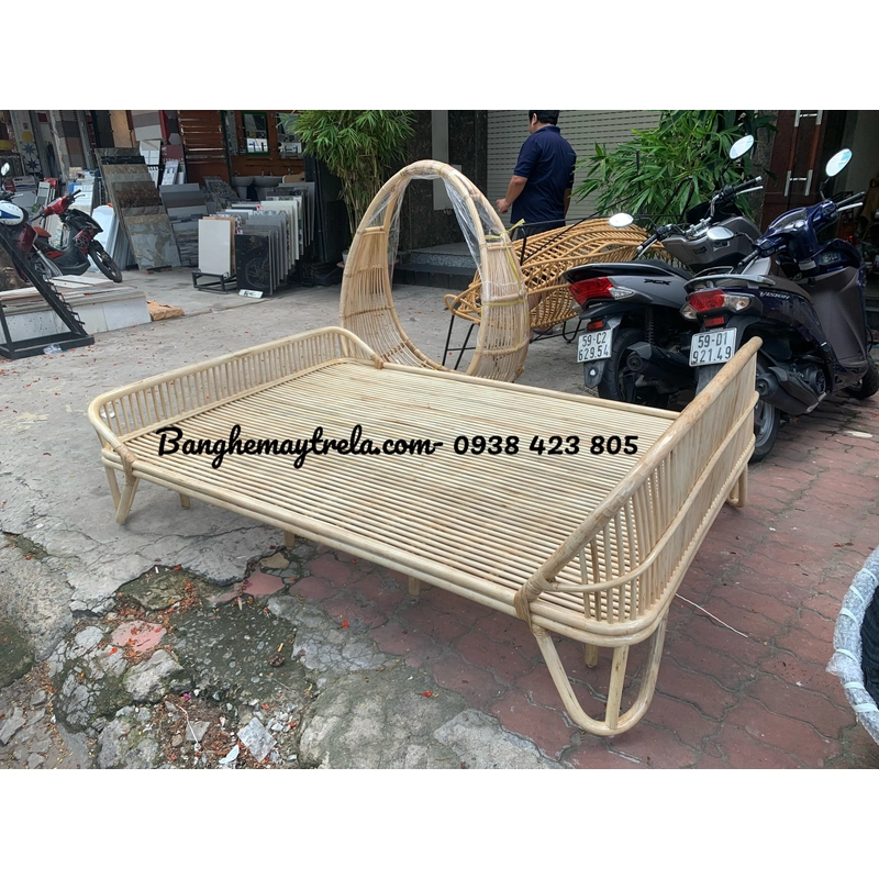 Giường mây tự nhiên phòng ngủ 448015