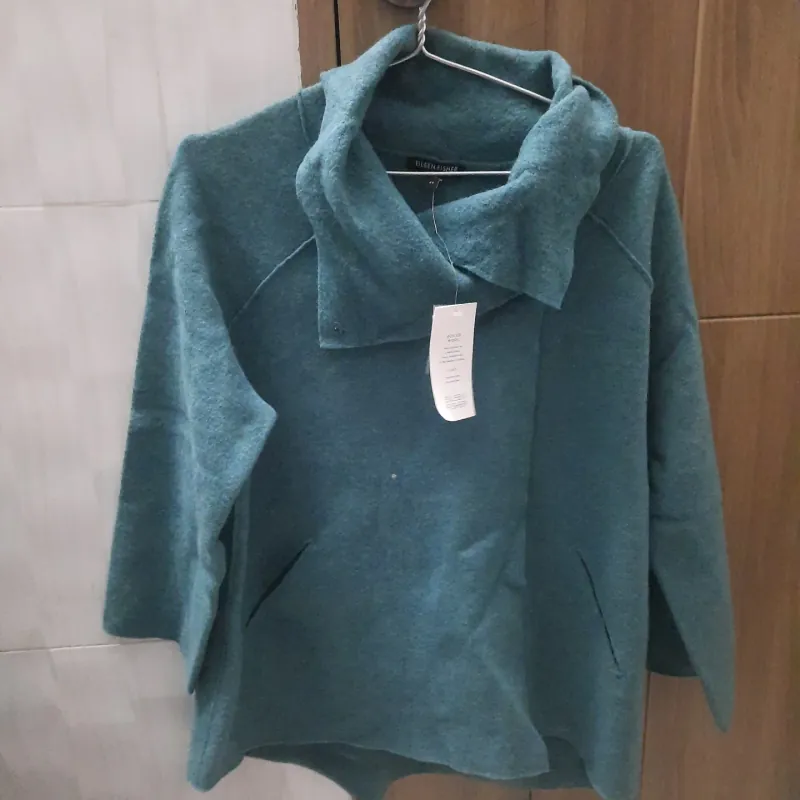 Áo khoác nỉ màu xanh ve chai cho nữ size xs phù hợp từ 45 đến 62kg 754998