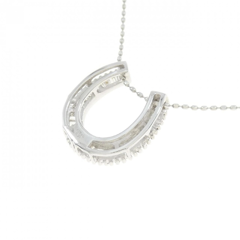 K18WG Mặt dây chuyền hình móng ngựa kim cương 0.30CT - Hàng hiệu Authentic 863047