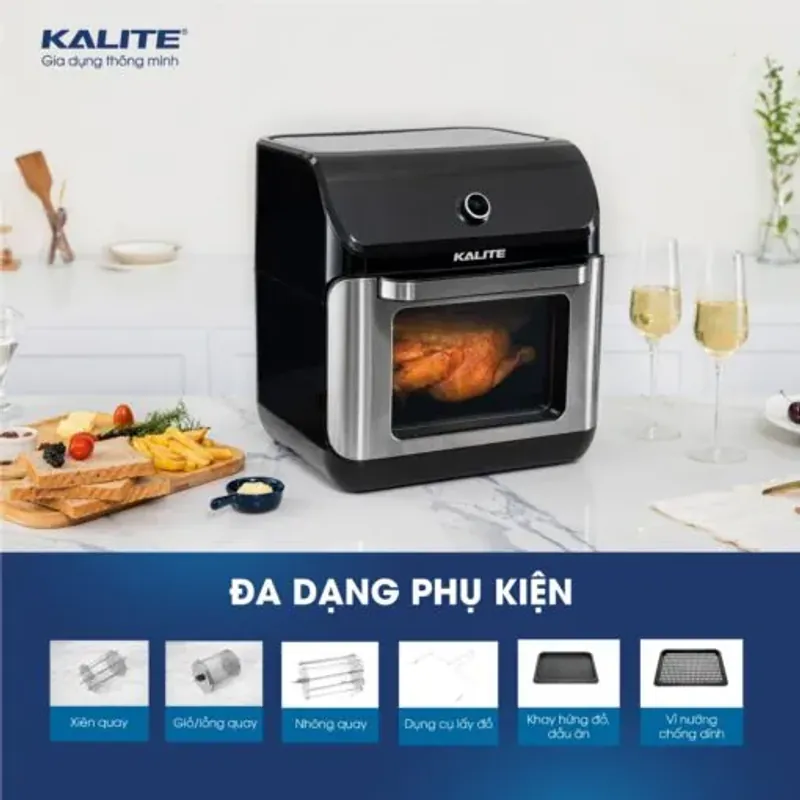 Nồi chiên không dầu Kalite KL-1200 dung tích 12L chính hãng, giảm 95% chất béo, mới 100% 573185