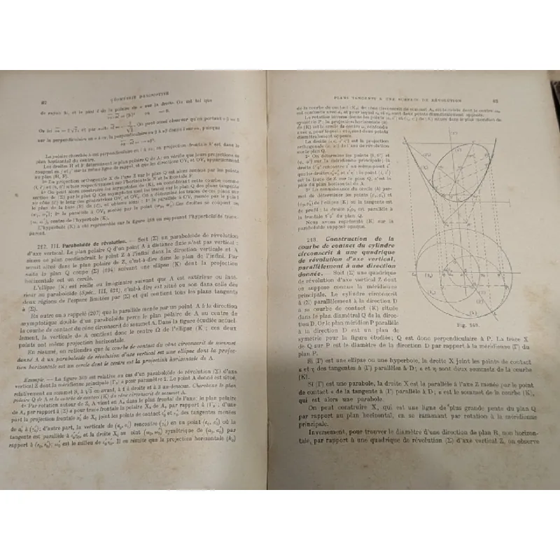 Cours de Mathématiques Spéciales - V Géométrie Descriptive 720425
