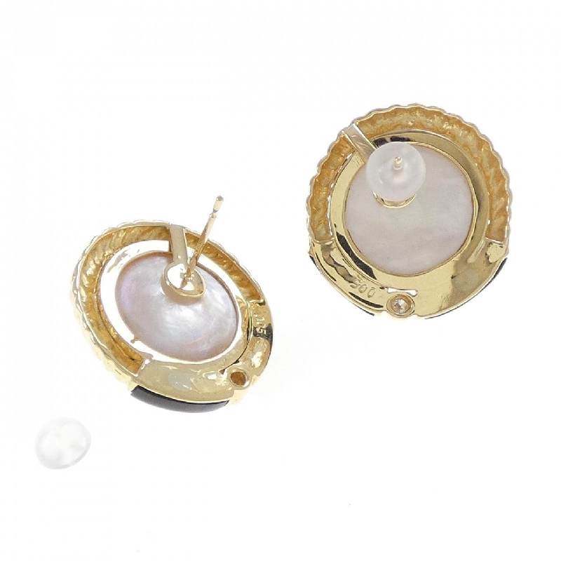 K18YG Mabe Pearl Earrings - Hàng hiệu Authentic 869269