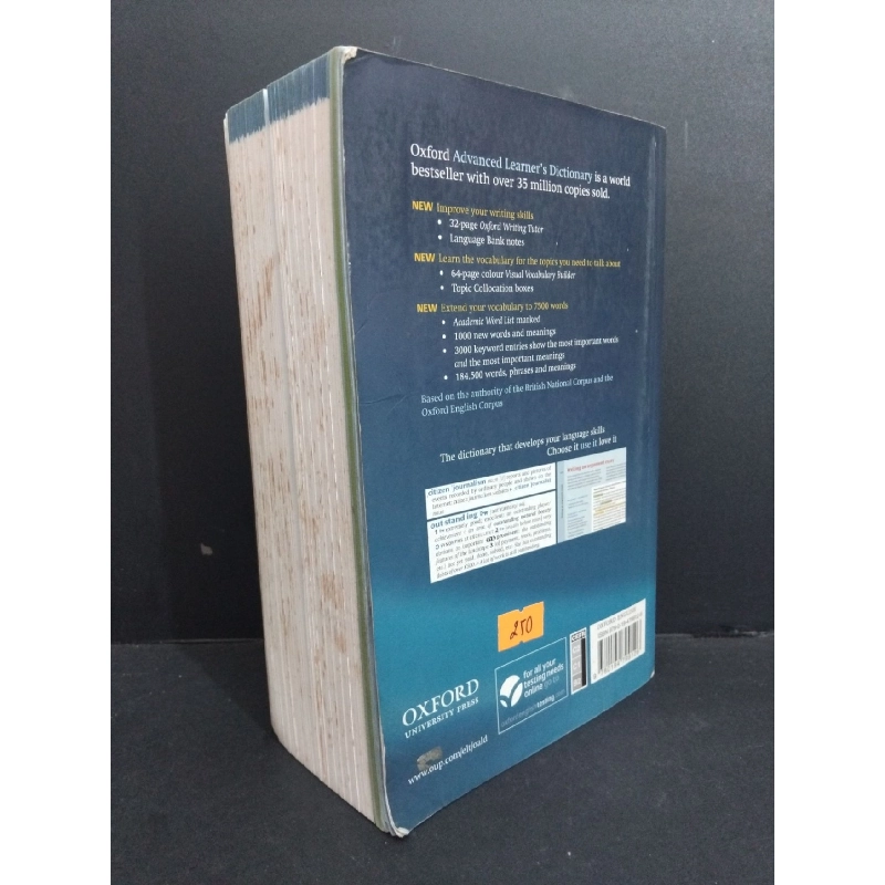 Oxford advanced learner's dictionary international student's edition mới 70% bẩn bìa, ố, rách bìa nhẹ, tróc gáy HCM2811 Oxford HỌC NGOẠI NGỮ 917468