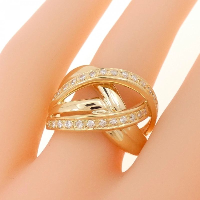 Nhẫn kim cương K18YG 0.38CT 670931