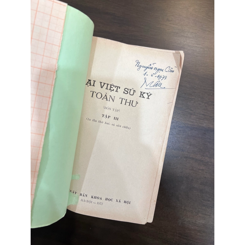 [hiếm] Đại Việt sử ký toàn thư tập 3 + tập 4 (xb 1973) 539588