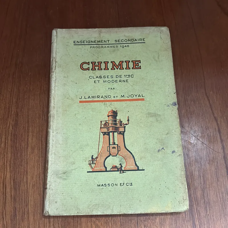 II Sách Tiếng Pháp: CHIMIE _ CLASSES DE 1 Re C ET MODERNE - 1955 604849