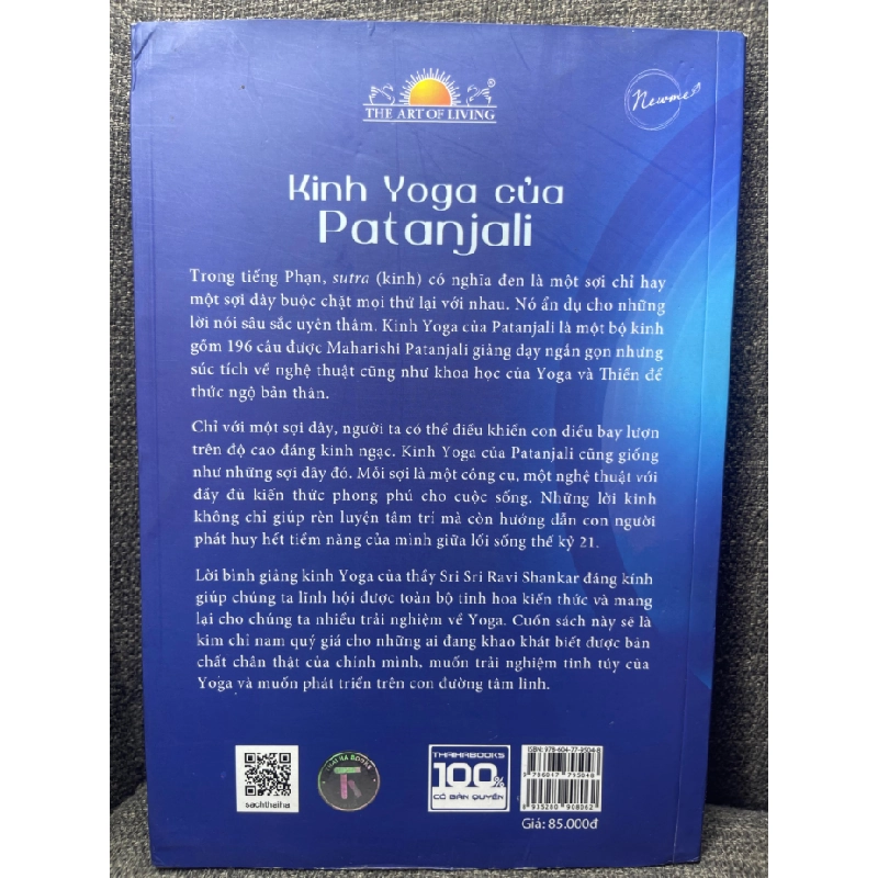 Kinh yoga của patanjali Sri Sri Ravi Shankar 2021 mới 90% HPB0305 182428