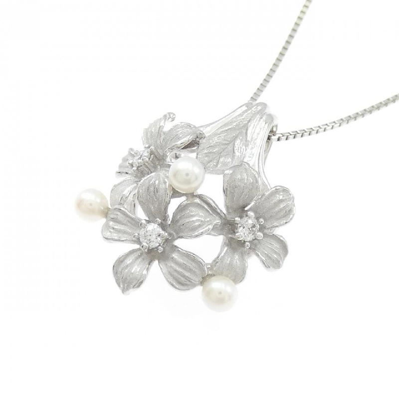 Dây chuyền ngọc trai Akoya hoa PT900/PT850 - Hàng hiệu Authentic 856471