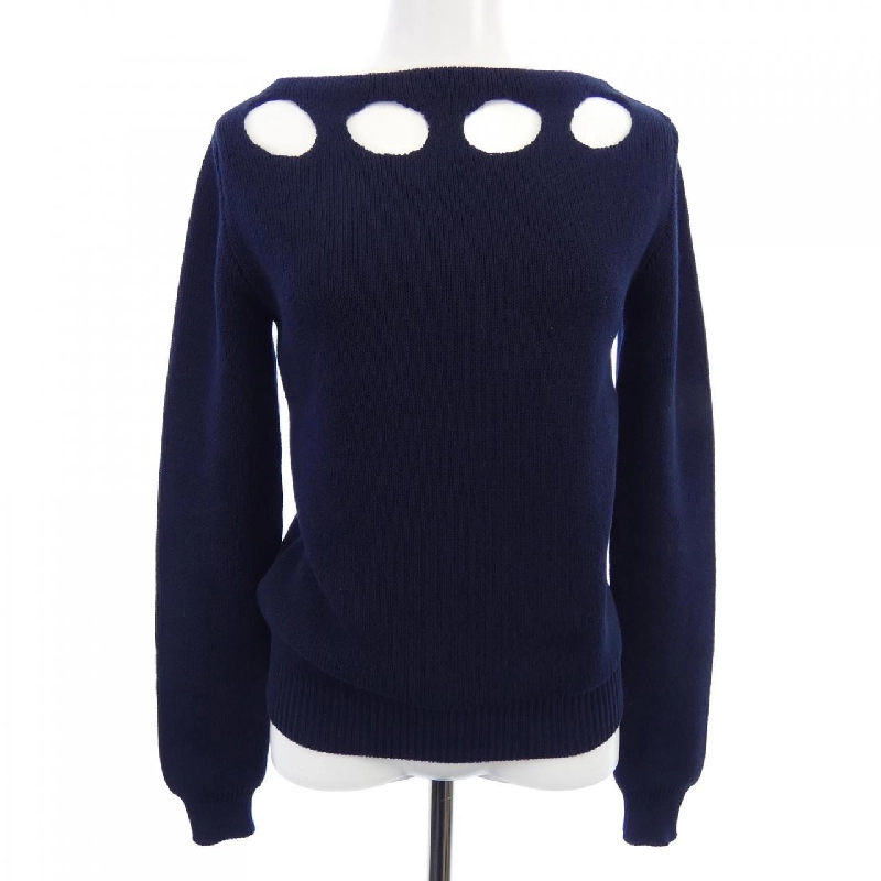 Áo len cổ thuyền cotton PRADA 627048