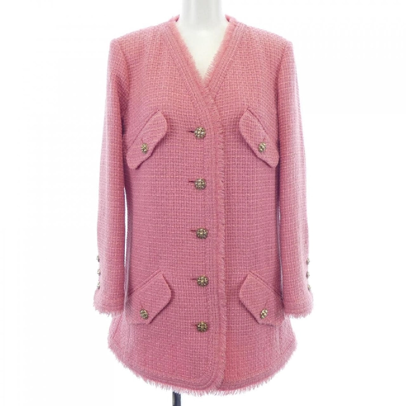 Jacket không cổ CHANEL P64572V41285 20A 633500