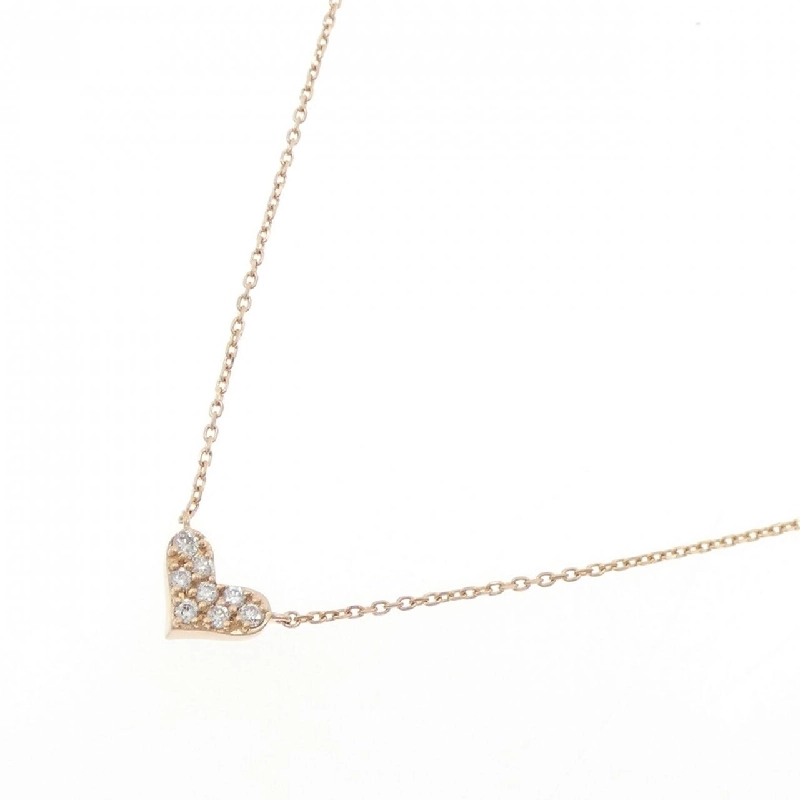 K18PG Dây chuyền trái tim kim cương 0.08CT - Hàng hiệu Authentic 859846