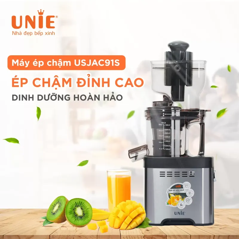Máy ép chậm UNIE USJAC91S công suất 400W, ống tiếp nguyên liệu 82mm 958060