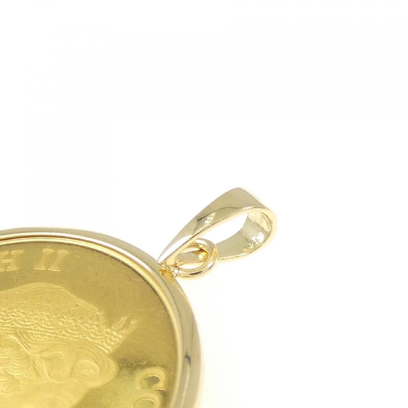 K18YG(枠) Đồng xu Mặt dây chuyền - Hàng hiệu Chính hãng 864233