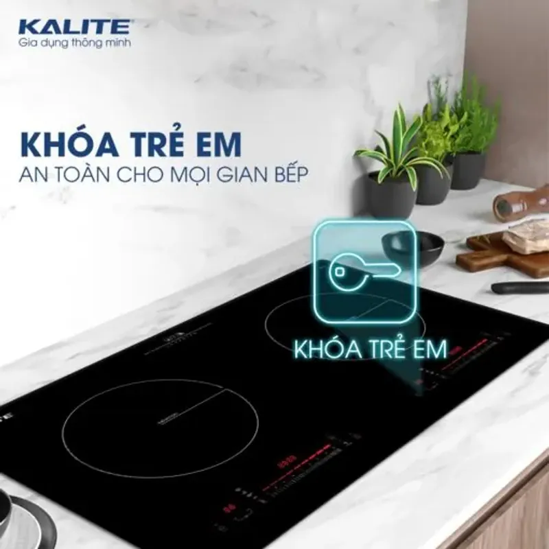 Bếp từ đôi Kalite KDI73 inverter 4400W, công nghệ Booster, mặt kính Kanger 574439