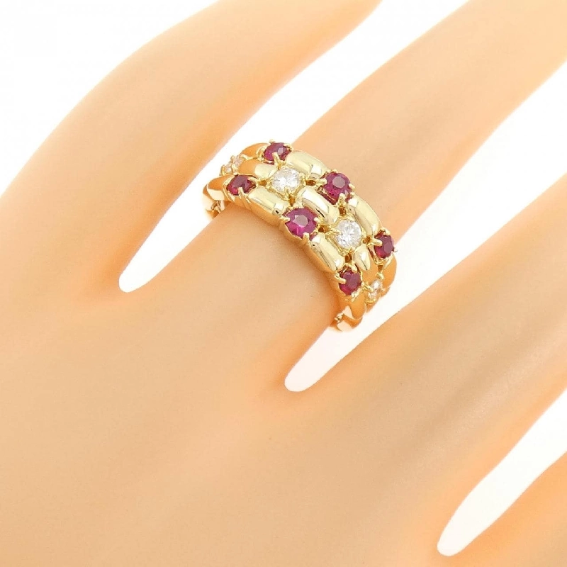 Nhẫn ruby K18YG 0.40CT 666493