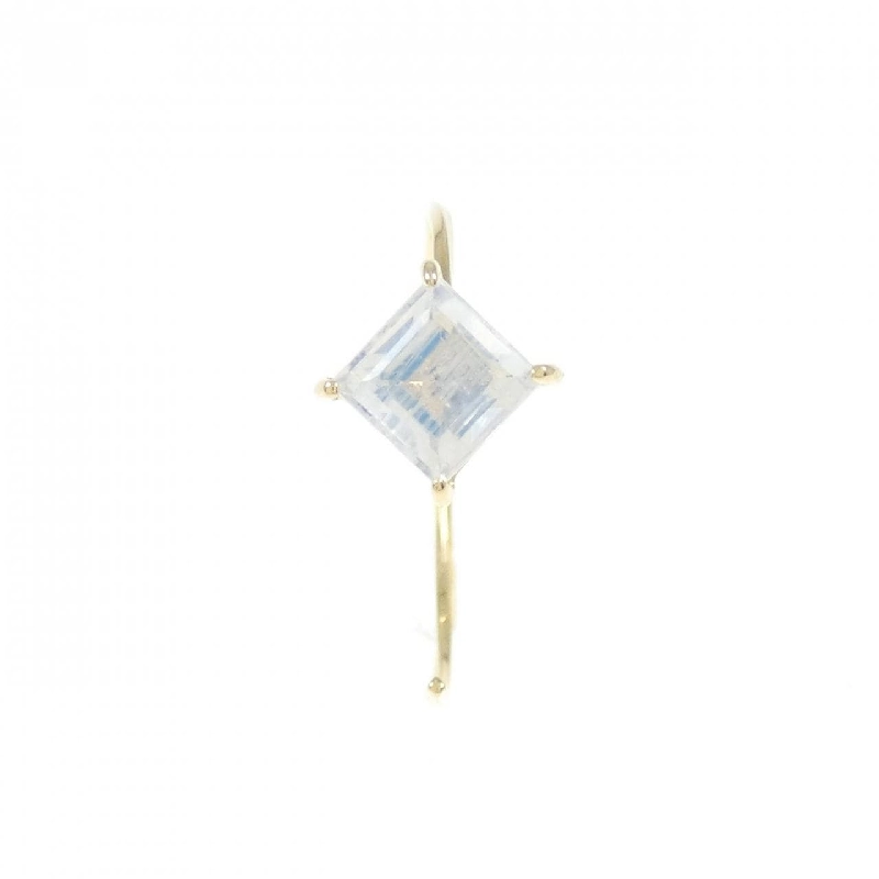 K18YG Bông tai đá mặt trăng một bên - Hàng hiệu Chính hãng 869242