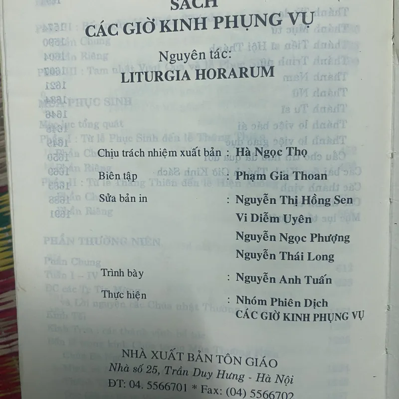 Các giờ Kinh Phụng Vụ 2008 592250