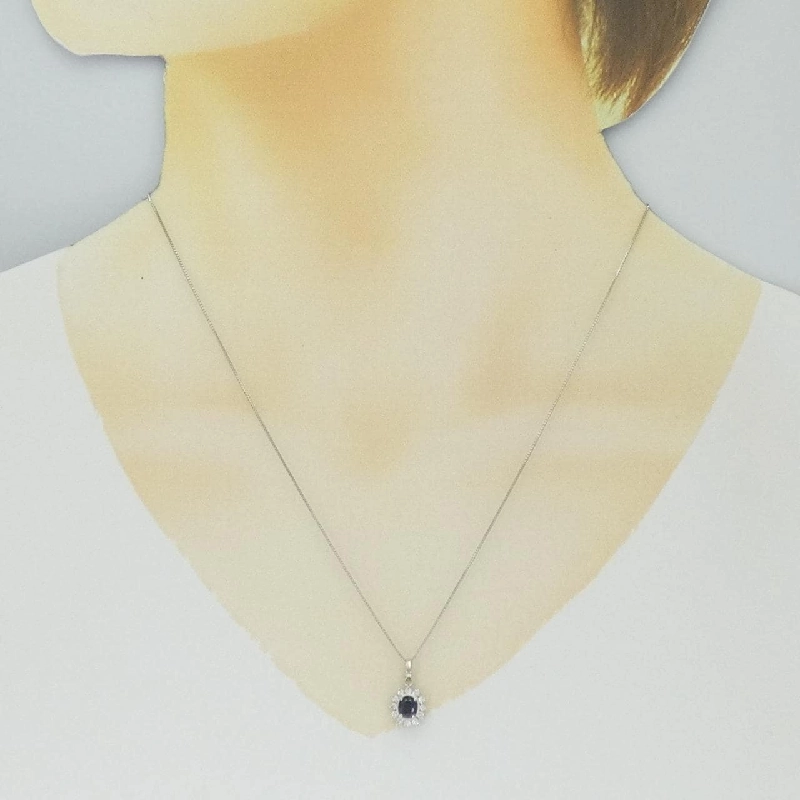 Dây chuyền Sapphire PT900/PT850 0.49CT - Hàng hiệu Chính hãng 861919