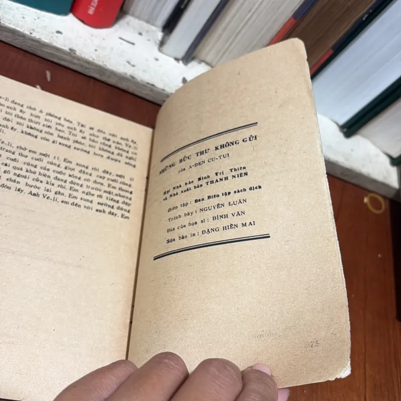 II Văn Học Nước Ngoài: Những Bức Thư Không Gửi - AĐEN CUTUI - 1987 765457