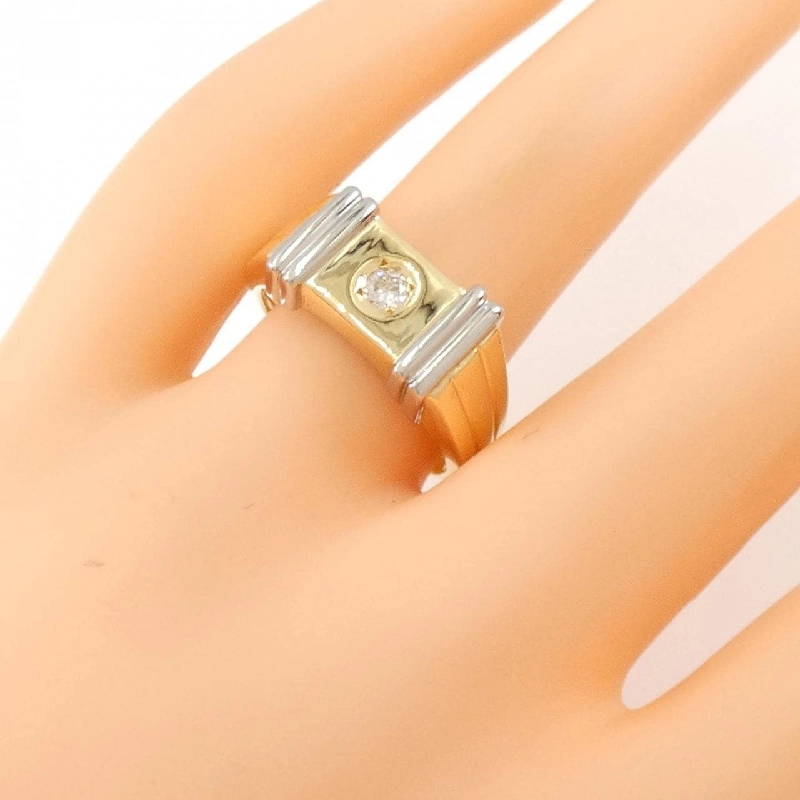 Nhẫn kim cương K18YG/PT 0.1CT 668222