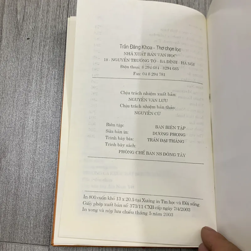 Thơ chọn lọc - trần đăng khoa. 2b1 717839