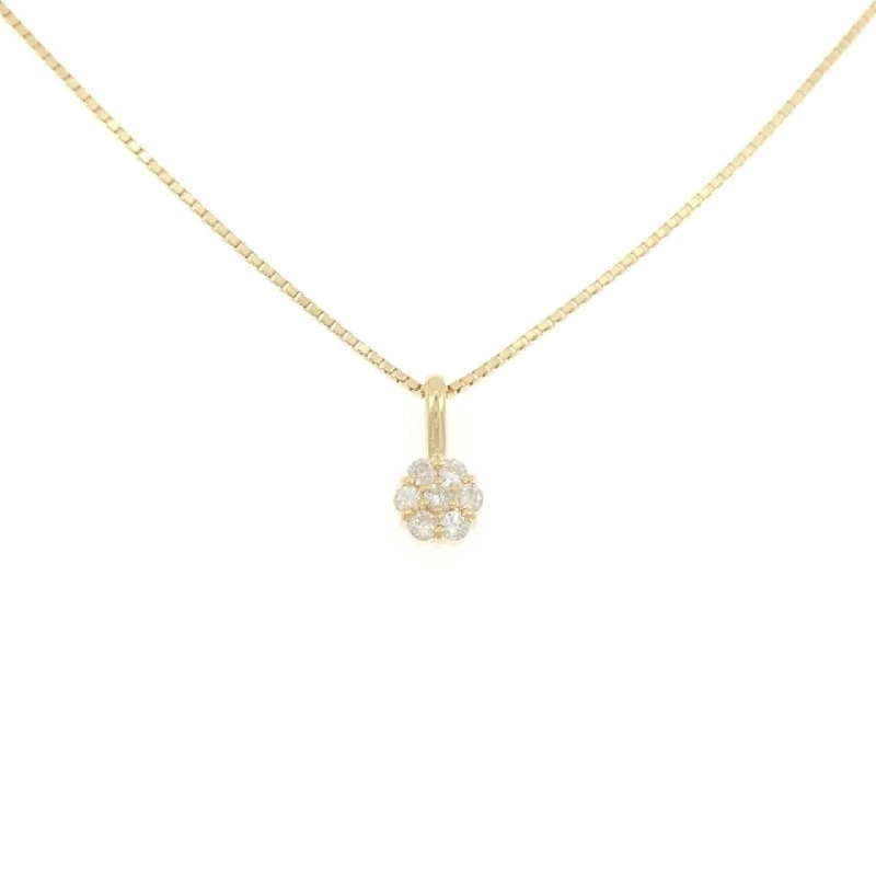 Dây chuyền kim cương hoa K18YG/750YG 0.14CT - Hàng hiệu Authentic 863579