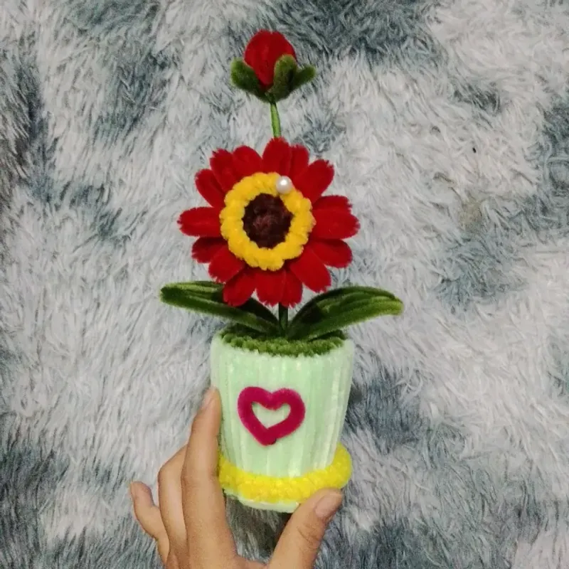 Chậu hoa kẽm nhung mini để bàn 719141