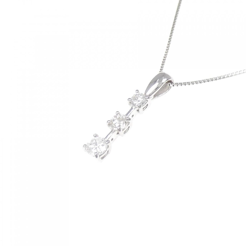 K18WG Dây chuyền kim cương ba viên 0.50CT - Hàng hiệu Chính hãng 860688