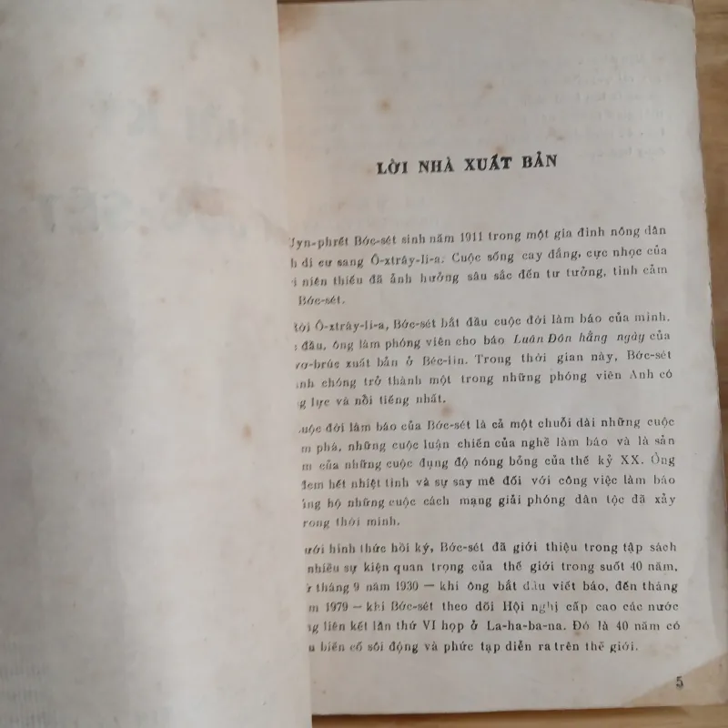 Hồi Ký U. BỚC-SÉT (Xb 1985) 1002247