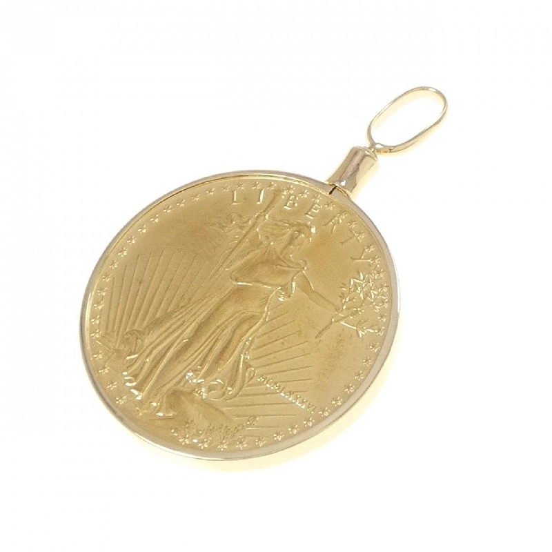 K18YG(枠) Dây chuyền đồng xu - Hàng hiệu Authentic 866318