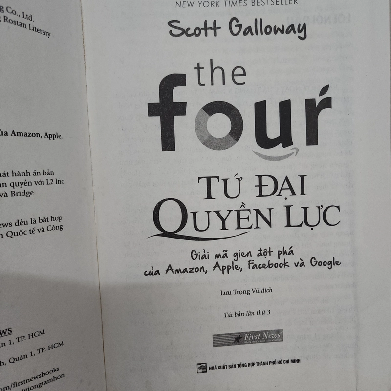 Sách The Four Tứ đại quyền lực của Scott Galloway mới 90% 509394
