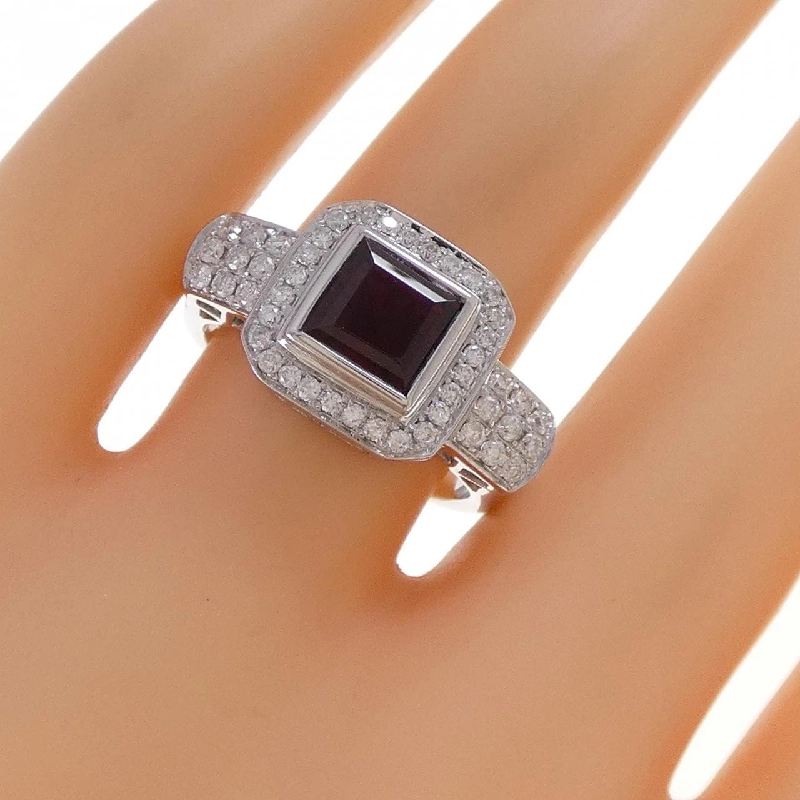 K18WG Garnet Ring - Hàng hiệu Authentic 846635