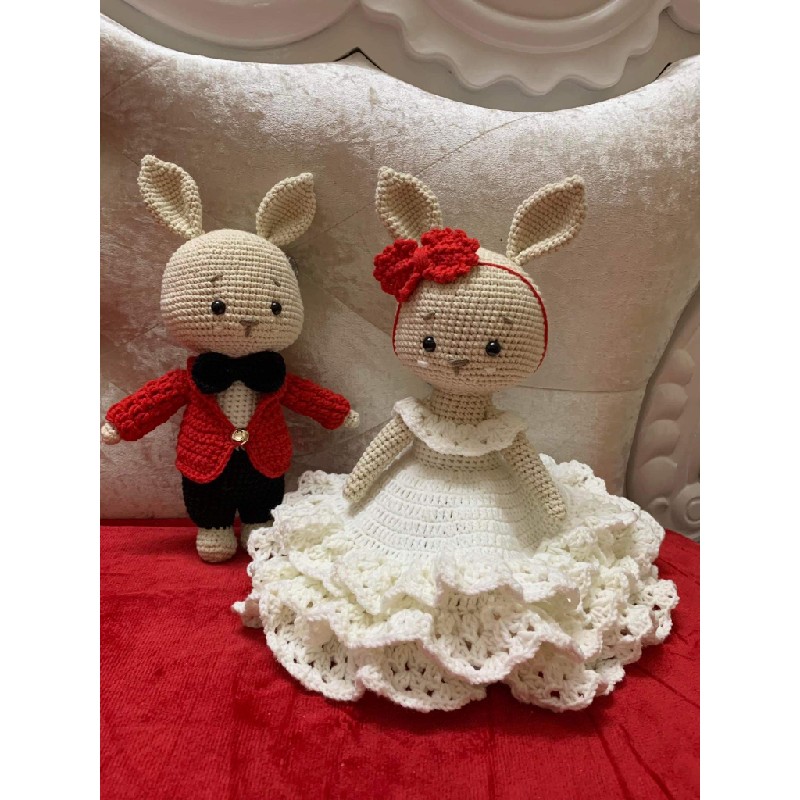 Bộ doll cô dâu - chú rể móc theo yêu cầu 2319