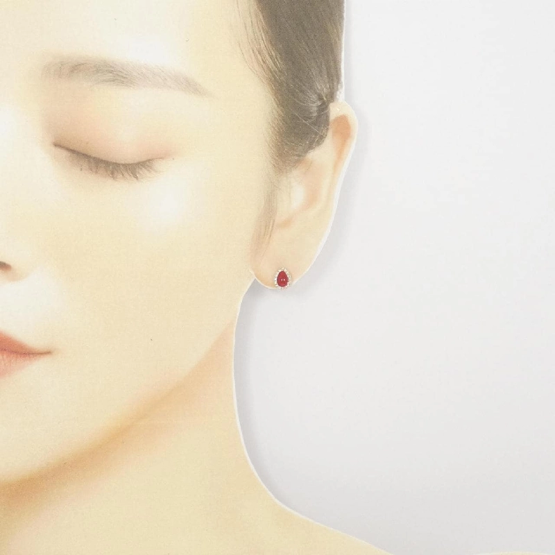 K18YG Bông tai San hô 0.64CT - Hàng hiệu Chính hãng 869154