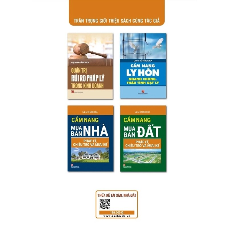 THỪA KẾ TÀI SẢN NHÀ ĐẤT CÁCH CHIA DI SẢN THẤU TÌNH ĐẠT LÝ- SÁCH XỊN MỚI 99% 5552