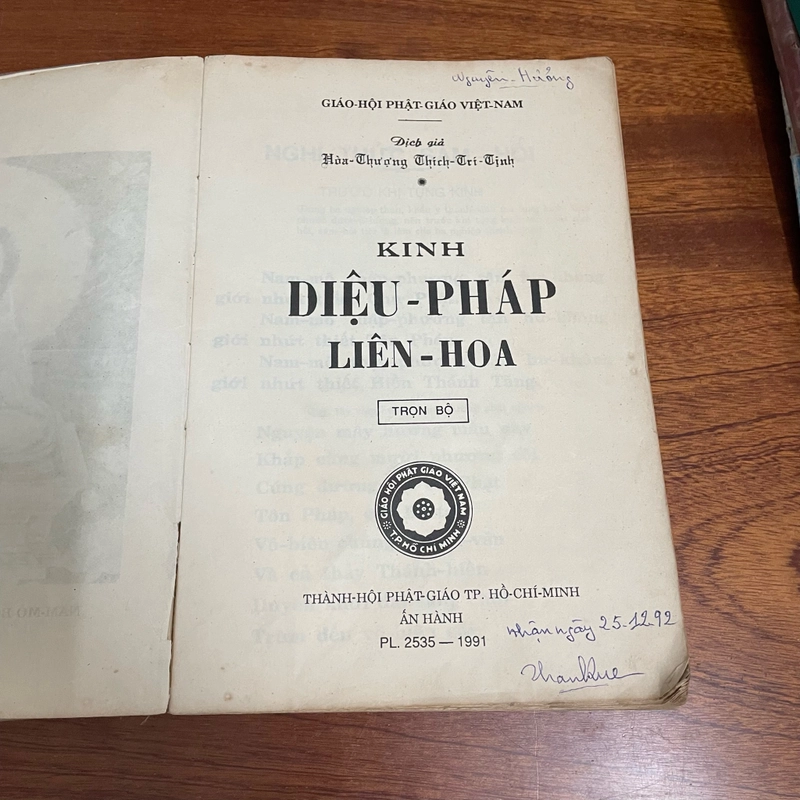 II Tựa sách: Kinh Diệu Pháp Liên Hoa (Trọn Bộ) - HT. Thích Trí Tịnh - PL. 2535. 1991 493428