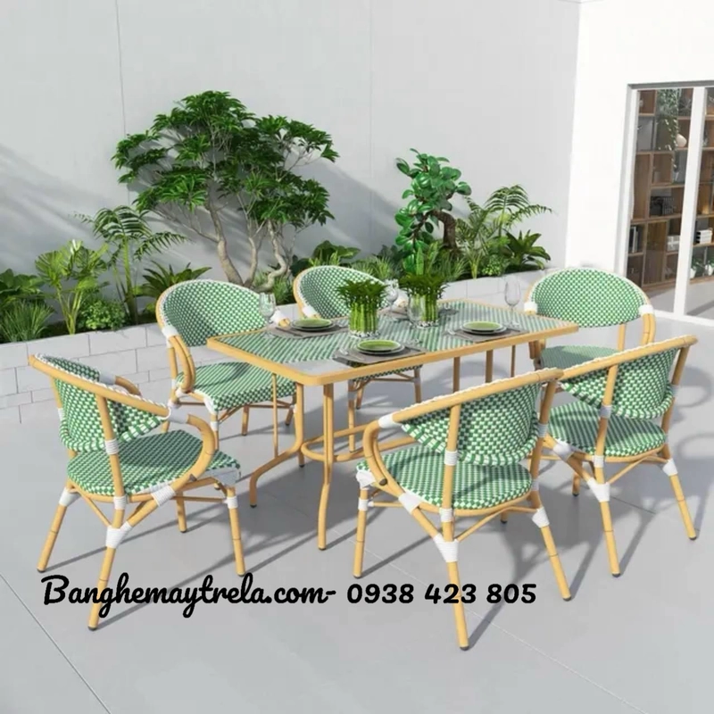 Ghế giả mây khung nhôm 508888