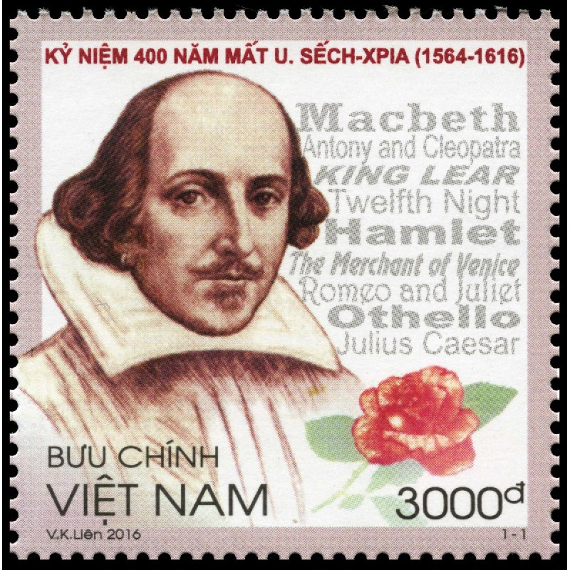 Bộ tem Kỷ niệm 400 năm mất U.Sếch-xpia (1564 -1616) 17501