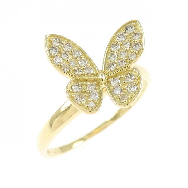 Nhẫn kim cương bướm K18YG 0.20CT 667518