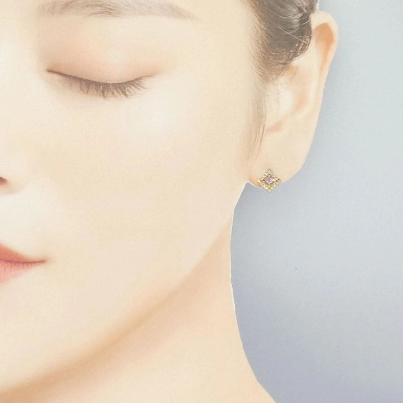 K18YG Garnet Bông tai - Hàng hiệu Chính hãng 864512