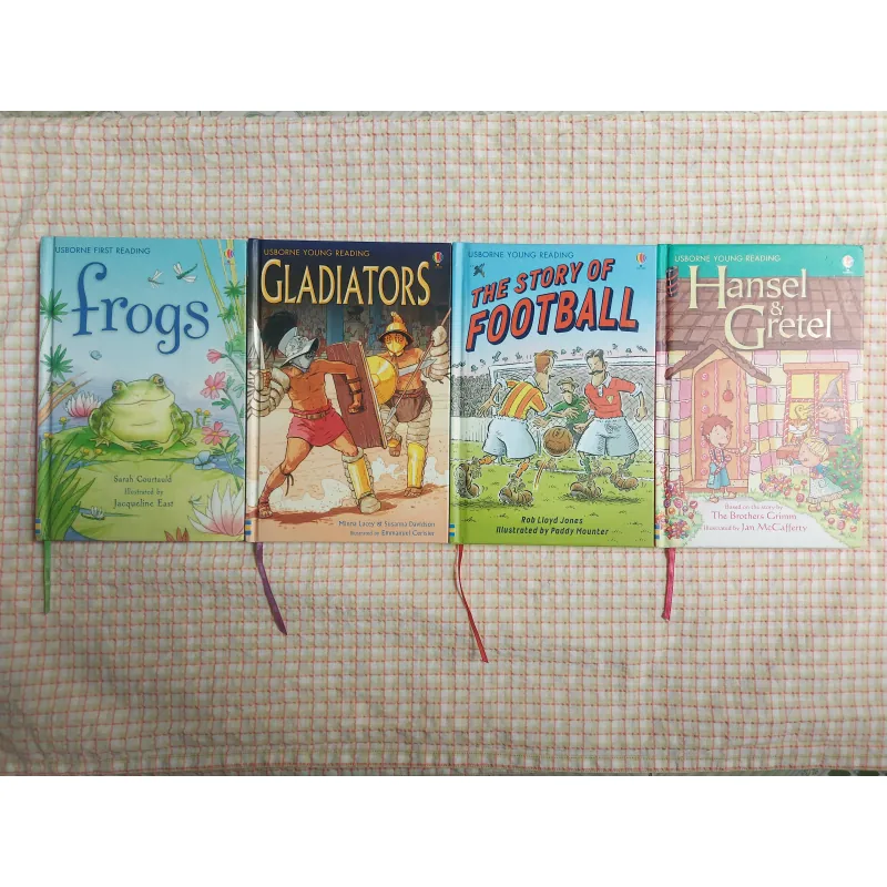 COMBO USBORNE YOUNG READING: FROGS – GLADIATORS – THE STORY OF FOOTBALL – HANSEL & GRETEL 961690