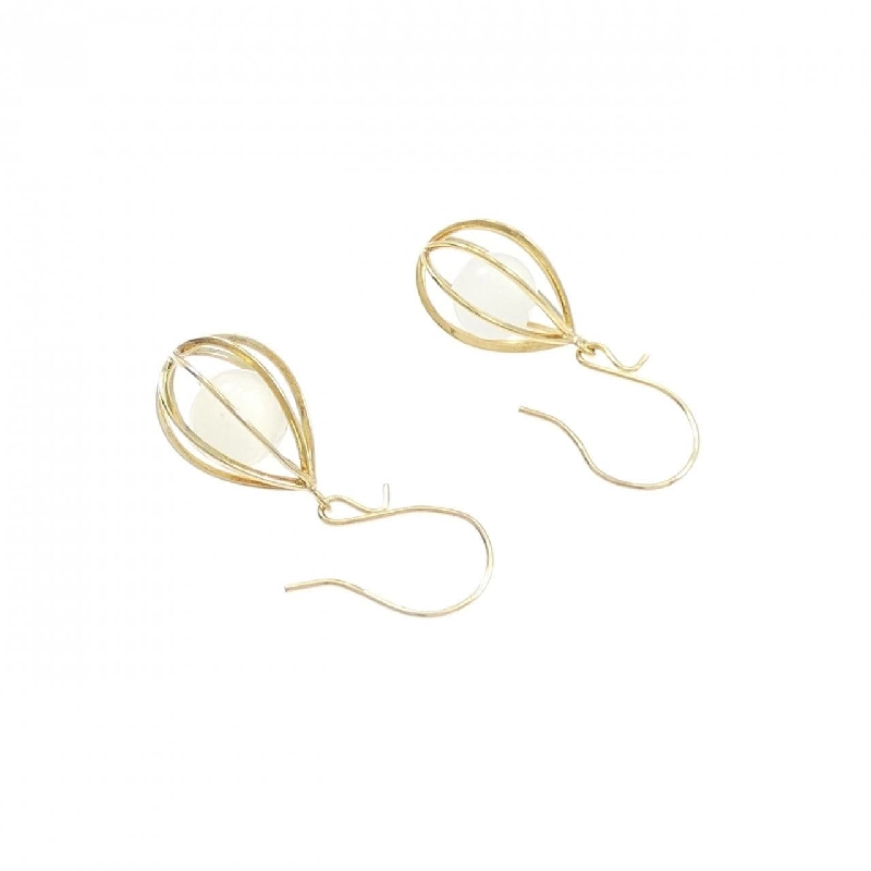 K18YG Bông tai Đá Mặt Trăng - Hàng hiệu Chính hãng 870409