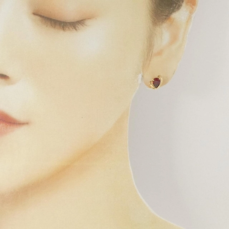 K18YG Garnet Bông tai - Hàng hiệu Chính hãng 874822