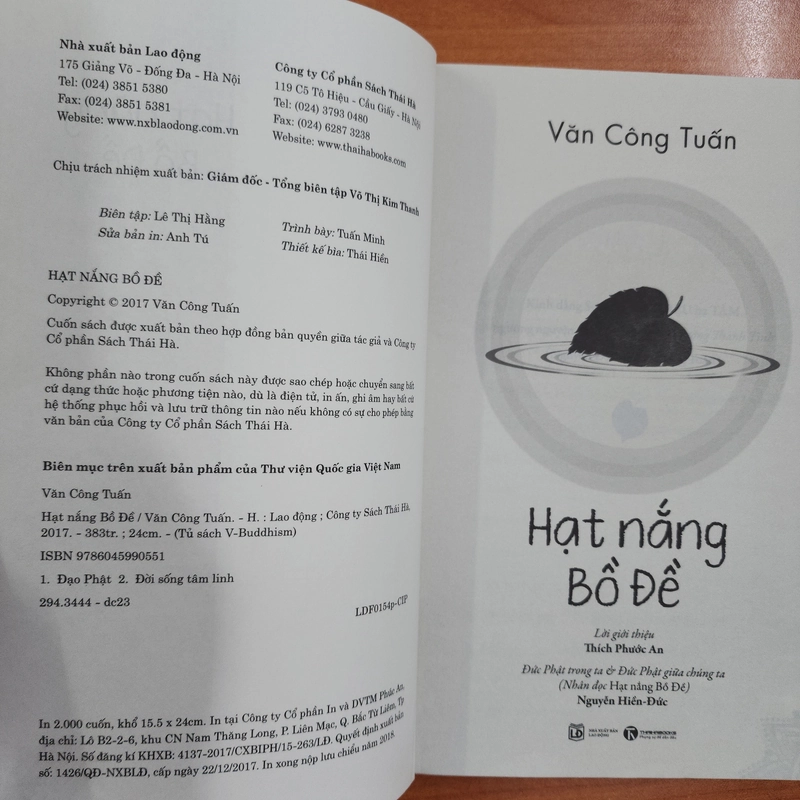 Sách Hạt nắng bồ đề của Văn Công Tuấn mới 95% 522646