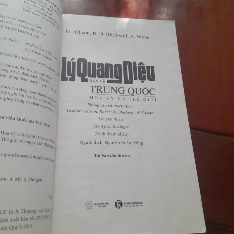 LÝ QUANG DIỆU bàn về Trung Quốc, Hoa Kỳ và Thế giới 751797